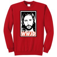 WWJD What Would Jesus Do Poster Design Sweatshirt