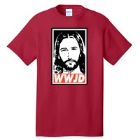 WWJD What Would Jesus Do Poster Design Tall T-Shirt