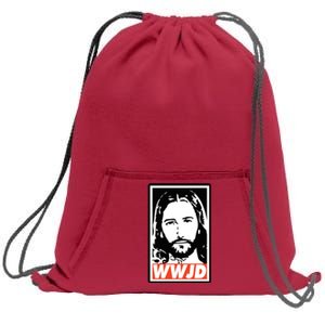 WWJD What Would Jesus Do Poster Design Sweatshirt Cinch Pack Bag