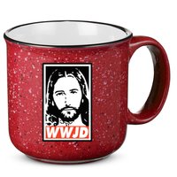 WWJD What Would Jesus Do Poster Design 15oz Campfire Ceramic Mug