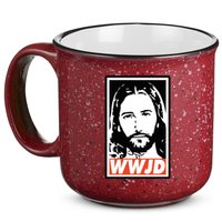 WWJD What Would Jesus Do Poster Design 15oz Campfire Ceramic Mug