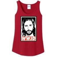 WWJD What Would Jesus Do Poster Design Ladies Essential Tank