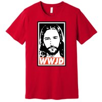 WWJD What Would Jesus Do Poster Design Premium T-Shirt