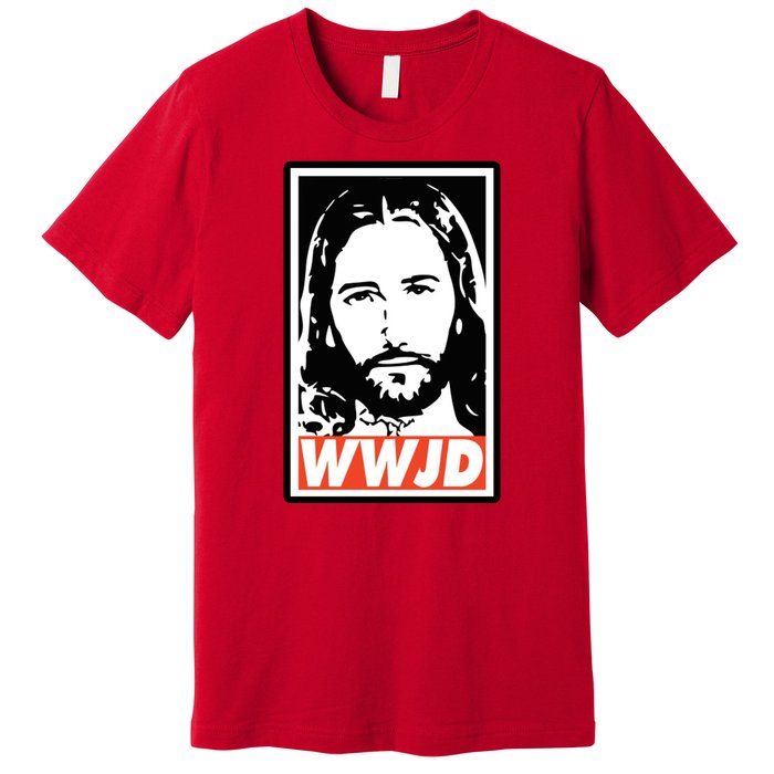 WWJD What Would Jesus Do Poster Design Premium T-Shirt