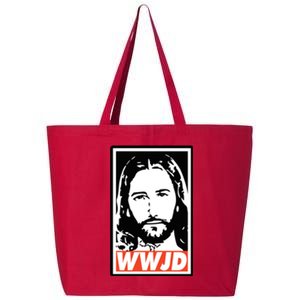 WWJD What Would Jesus Do Poster Design 25L Jumbo Tote