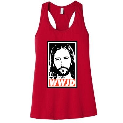 WWJD What Would Jesus Do Poster Design Womens Tank Top