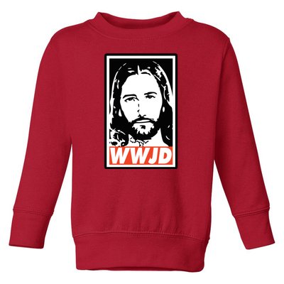 WWJD What Would Jesus Do Poster Design Toddler Sweatshirt