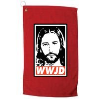 WWJD What Would Jesus Do Poster Design Golf Towel