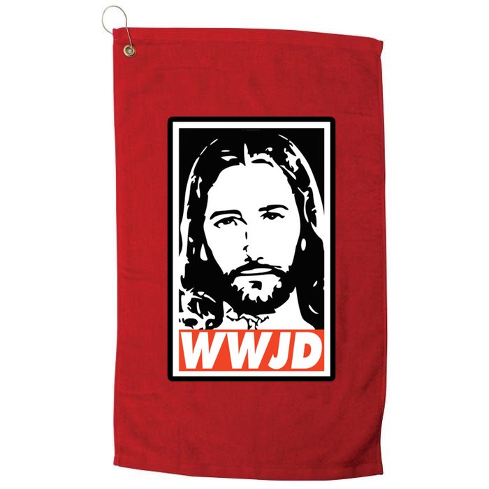 WWJD What Would Jesus Do Poster Design Golf Towel