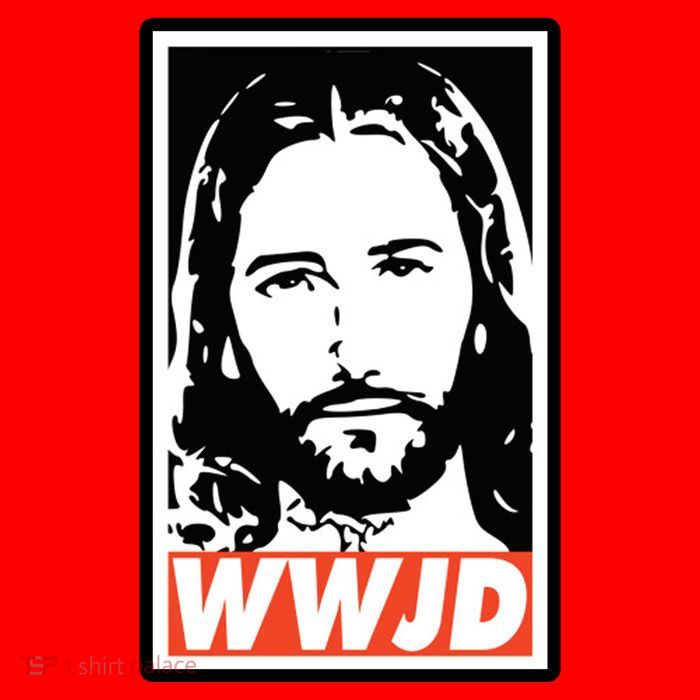 WWJD What Would Jesus Do Poster Design Short Acrylic Beanie