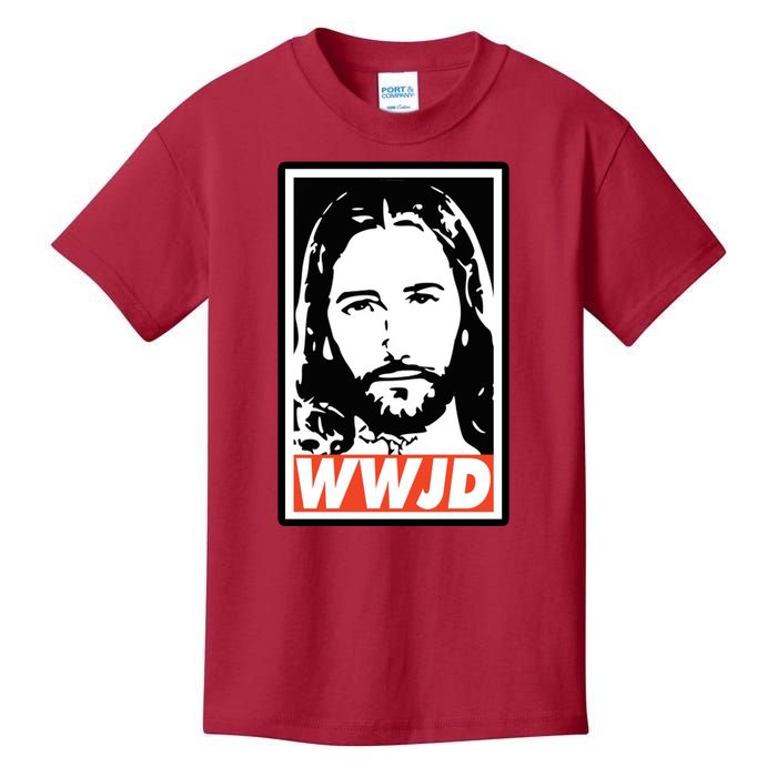 WWJD What Would Jesus Do Poster Design Kids T-Shirt