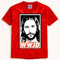 WWJD What Would Jesus Do Poster Design Kids Tie-Dye T-Shirt