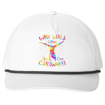 Why Walk When You Can Cartwheel Gymnast Gymnastic Tumbling Snapback Five-Panel Rope Hat