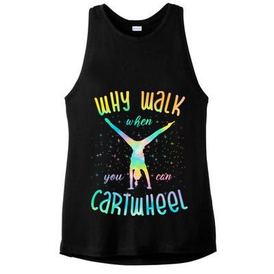 Why Walk When You Can Cartwheel Gymnastic Colorful Ladies PosiCharge Tri-Blend Wicking Tank