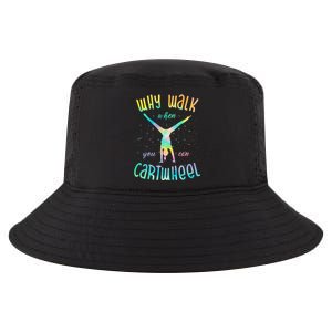 Why Walk When You Can Cartwheel Gymnastic Colorful Cool Comfort Performance Bucket Hat