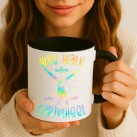 Why Walk When You Can Cartwheel Gymnastic Colorful Mug