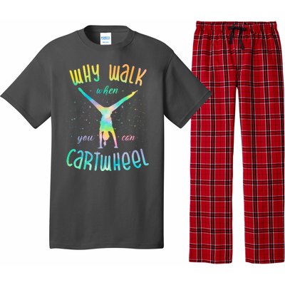 Why Walk When You Can Cartwheel Gymnastic Colorful Pajama Set