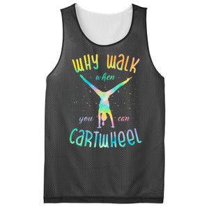 Why Walk When You Can Cartwheel Gymnastic Colorful Mesh Reversible Basketball Jersey Tank