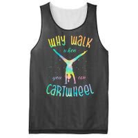 Why Walk When You Can Cartwheel Gymnastic Colorful Mesh Reversible Basketball Jersey Tank