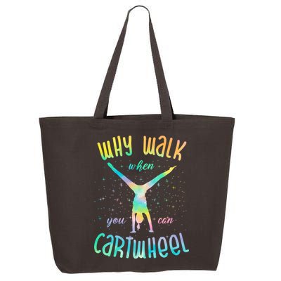 Why Walk When You Can Cartwheel Gymnastic Colorful 25L Jumbo Tote
