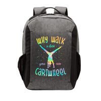 Why Walk When You Can Cartwheel Gymnastic Colorful Vector Backpack