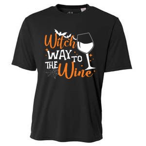 Women Witch Way To The Wine Halloween Funny Drinking Tank Top Cooling Performance Crew T-Shirt