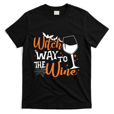 Women Witch Way To The Wine Halloween Funny Drinking Tank Top T-Shirt