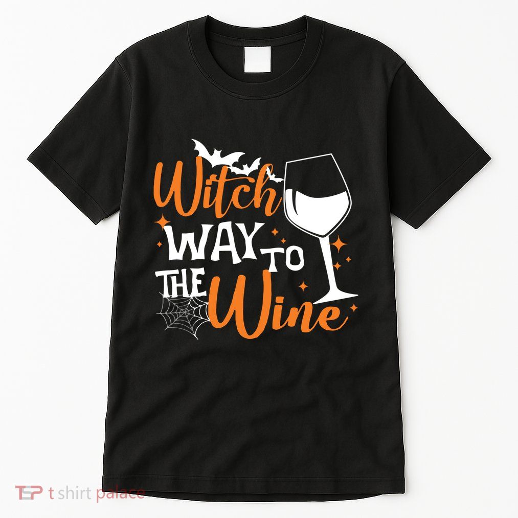Women Witch Way To The Wine Halloween Funny Drinking Tank Top Tall T-Shirt