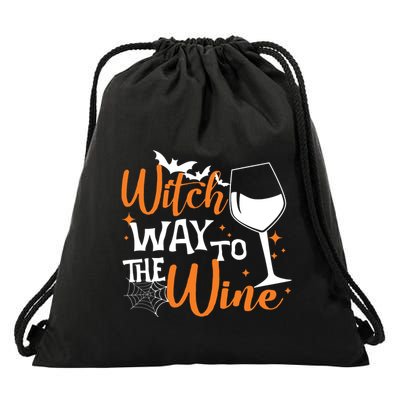 Women Witch Way To The Wine Halloween Funny Drinking Tank Top Drawstring Bag