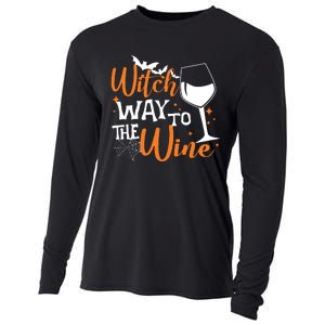 Women Witch Way To The Wine Halloween Funny Drinking Tank Top Cooling Performance Long Sleeve Crew