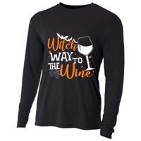 Women Witch Way To The Wine Halloween Funny Drinking Tank Top Cooling Performance Long Sleeve Crew
