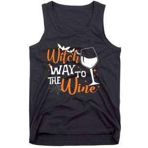 Women Witch Way To The Wine Halloween Funny Drinking Tank Top Tank Top