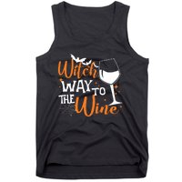 Women Witch Way To The Wine Halloween Funny Drinking Tank Top Tank Top