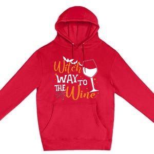 Women Witch Way To The Wine Halloween Funny Drinking Tank Top Premium Pullover Hoodie