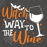 Women Witch Way To The Wine Halloween Funny Drinking Tank Top Vector Backpack