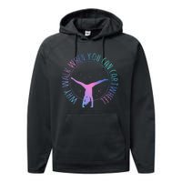 Why Walk When You Can Cartwheel Gymnast Gymnastic Gifts Girl Performance Fleece Hoodie