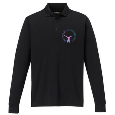 Why Walk When You Can Cartwheel Gymnast Gymnastic Gifts Girl Performance Long Sleeve Polo