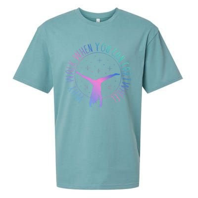 Why Walk When You Can Cartwheel Gymnast Gymnastic Gifts Girl Sueded Cloud Jersey T-Shirt