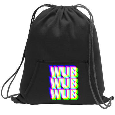 Wub Wub Wub Dubstep Techno Rave EDM Music DJ Festival Raver Sweatshirt Cinch Pack Bag