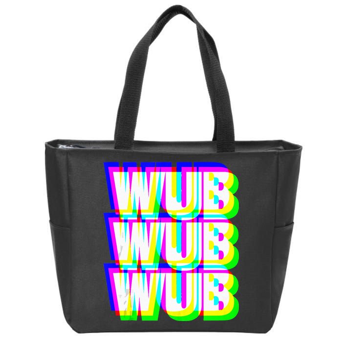 Wub Wub Wub Dubstep Techno Rave EDM Music DJ Festival Raver Zip Tote Bag