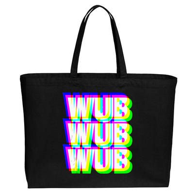 Wub Wub Wub Dubstep Techno Rave EDM Music DJ Festival Raver Cotton Canvas Jumbo Tote