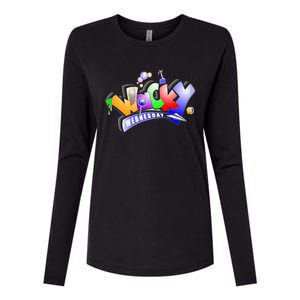 Wacky Wednesday Womens Cotton Relaxed Long Sleeve T-Shirt