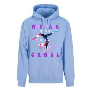 Why Walk When You Can Cartwheel Cute Gymnastics Unisex Surf Hoodie