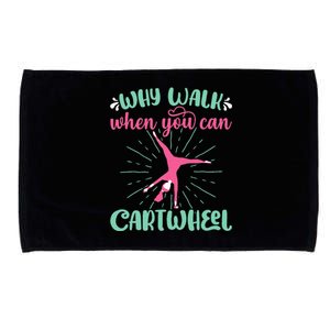 Why Walk When You Can Cartwheel Gymnastics Sport Microfiber Hand Towel