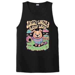 Wiggly Waggly Woof Woof Cute Dog Backyard Design PosiCharge Competitor Tank