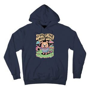 Wiggly Waggly Woof Woof Cute Dog Backyard Design Tall Hoodie