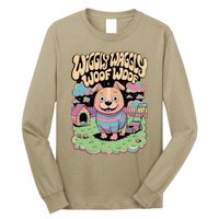 Wiggly Waggly Woof Woof Cute Dog Backyard Design Long Sleeve Shirt