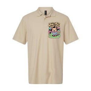 Wiggly Waggly Woof Woof Cute Dog Backyard Design Softstyle Adult Sport Polo