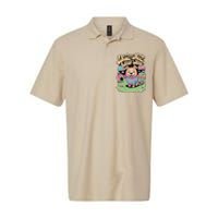 Wiggly Waggly Woof Woof Cute Dog Backyard Design Softstyle Adult Sport Polo