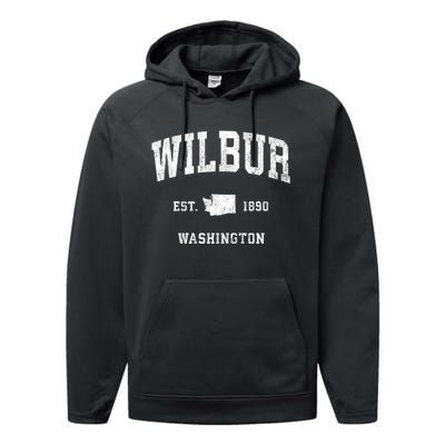 Wilbur Washington Wa Vintage Athletic Performance Fleece Hoodie